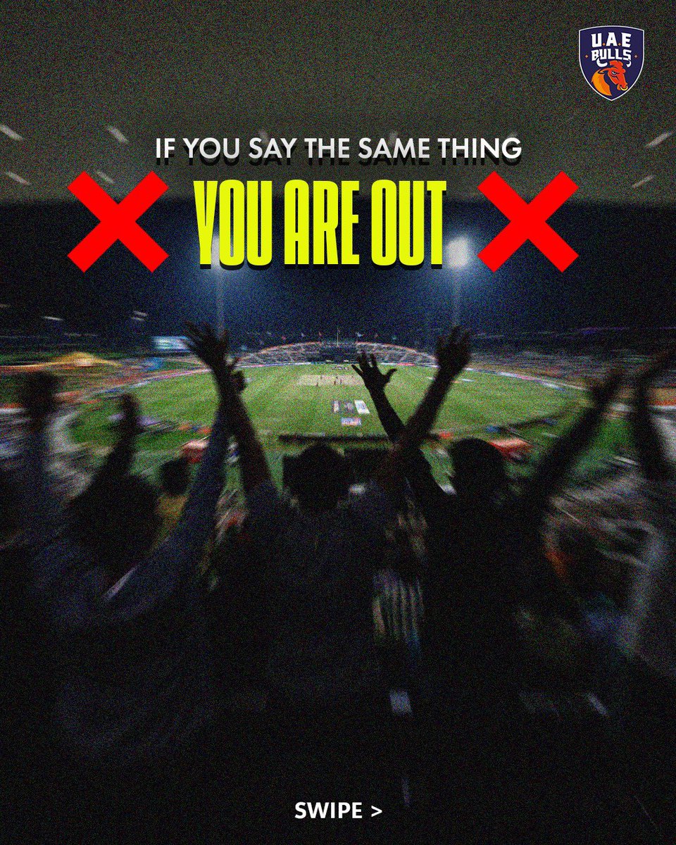 Bulls_T10's tweet photo. Can you avoid the obvious? Let’s see.

#UAEBulls | #YallaLetsGo https://t.co/nIk0pLQMAi