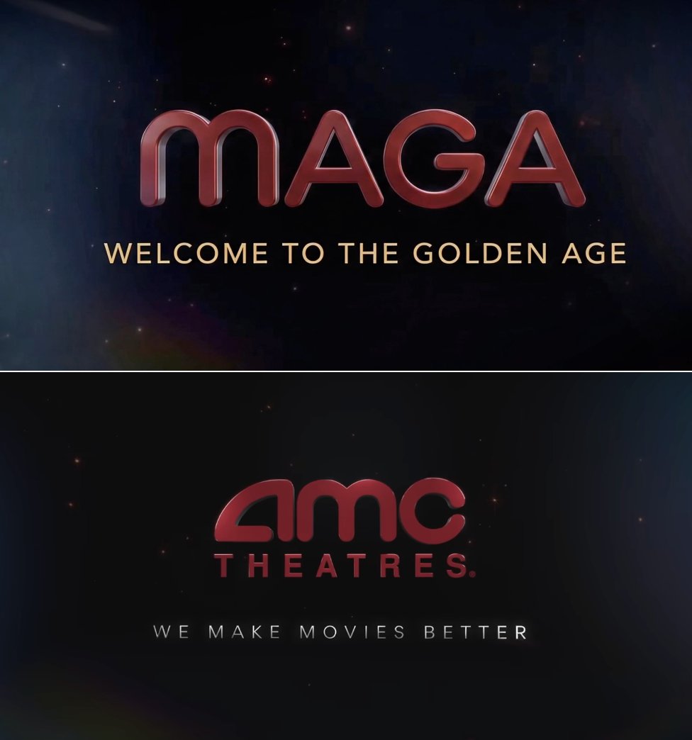 Variety's tweet photo. Donald Trump's White House rips off Nicole Kidman’s beloved AMC Theatres ad in a video seemingly created with generative AI.

"We come to this place for MAGA. The indescribable feeling we get when we hear the national anthem…  Under this administration, we’re going somewhere we’ve never been. We aren’t just watching history; we’re making it. Rebuilding our country better than ever. A country where we don’t do heartbreak — we do victory.”

https://t.co/0yiaFtPGZ9