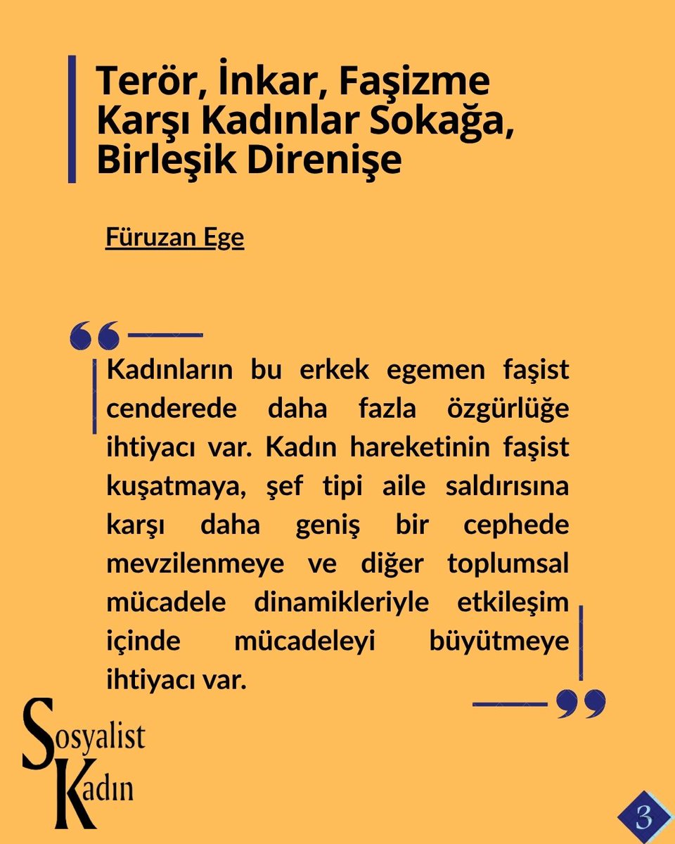 skdergisi's tweet photo. Bütün bir özgürlük isteği ve ihtiyacının karşısına tutuklama ve hapishane kuşatmasıyla dikilen ve bu yolla örgütlü mücadeleyi, kazanımları tasfiye etmeyi amaçlayan erkek egemen faşist rejimin karşısına eksiksiz bir cins bilinci ve kadın dayanışması ile dikilmek zorundayız. https://t.co/wZaQ6pU3pF