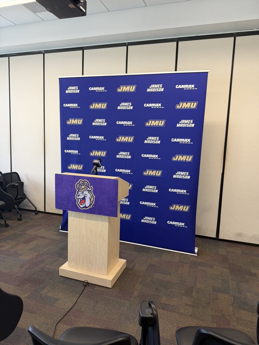DaveRiggert's tweet photo. Here we go!  Listen live to the JMU Football press conference beginning at 11:30 AM to kickoff fall camp.

🏈 S&amp;C Sean Lockwood
🏈 STC Rob Wenger
🏈 OC Cam Aiken
🏈 DC Robert Bala
🏈 HC Billy Napier

📻 106.9 FM | 1360 AM
📱 https://t.co/BxBfNHvWIB https://t.co/xV8r7rOf4E