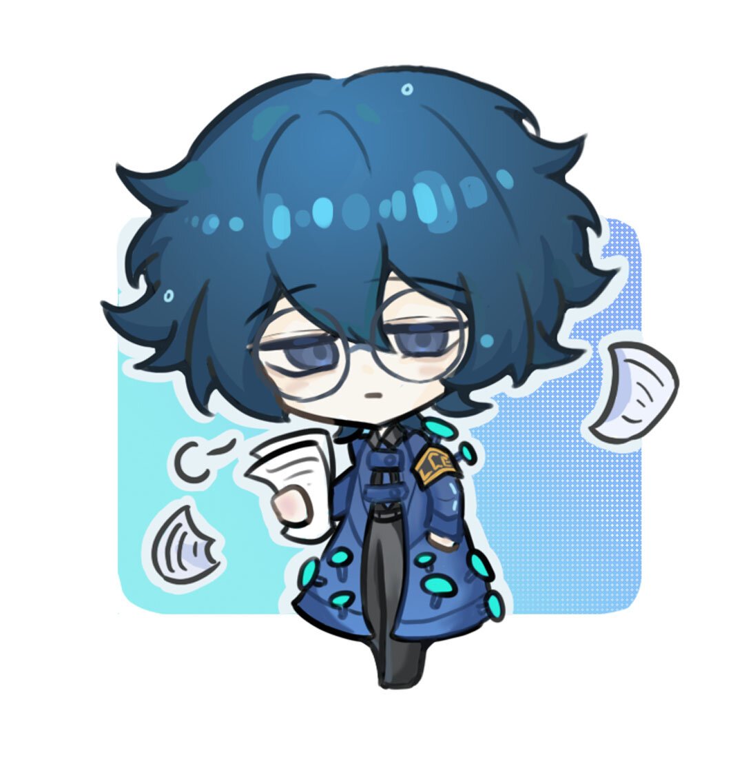 _Gailex_'s tweet photo. 这个霍恩海姆也是萌的没边，我也是画的路边一条。#Hohenheim #LimbusCompany #ProjectMoon #Limbus_Company https://t.co/ZBqcclATbC
