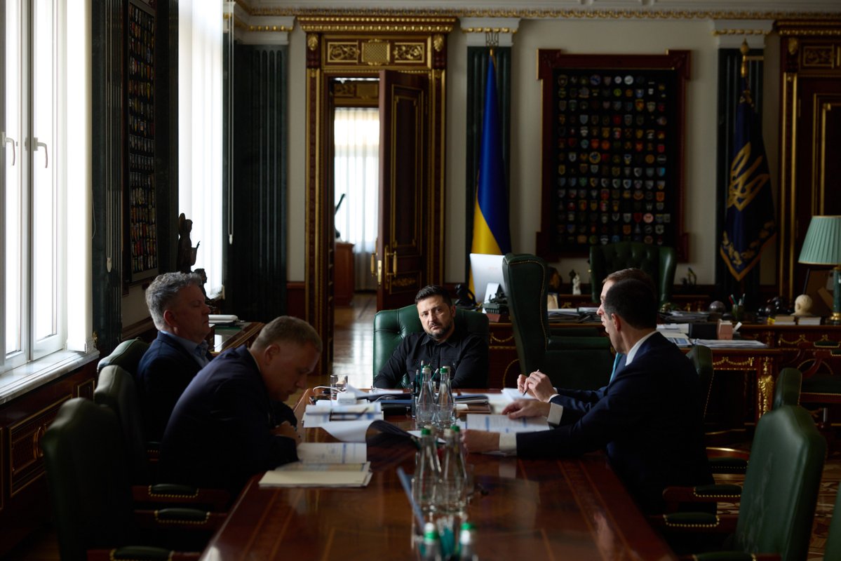 ZelenskyyUa's tweet photo. We identified areas for intensifying work with the European Union. Two clusters in the negotiations on Ukraine’s accession to the European Union have already been opened this year, and we are preparing to open four more. Everything has been done on our part to ensure a positive decision. Together with Prime Minister Sergii Koretskyi, new Deputy Prime Minister for European and Euro-Atlantic Integration Vsevolod Chentsov, and Deputy Heads of the Office of the President, Sergiy Kyslytsya and Ihor Zhovkva, we agreed on three priorities that must be implemented. 

First, Ukraine is working specifically toward full membership in the European Union. We view this not only as a political or economic task, but also as a security task – both for us and for the European Union. Ukraine’s accession to the European Union will eliminate the geopolitical uncertainty that Russia has exploited for several decades to sow destabilization in both Ukraine and the European Union. At the same time, with Ukraine’s strength, the European Union gains the necessary security capabilities, making it possible to strengthen the European component of the Euro-Atlantic community. 

Second, we must take full advantage of all opportunities from Ukraine’s sectoral integration into the European Union right now. Ukraine must be seen by all Europeans as an integral part of normal European processes, and this must drive our political progress and the decisions of leaders and countries. 

Third, of course, we must build relations at every level in such a way that Ukraine receives the necessary packages and decisions to support resilience this winter. Relations with Brussels and the European institutions, the capitals of Europe, and communities in European countries must be practical – focused on what can genuinely support the protection of life in Ukraine. I expect results. Glory to Ukraine!