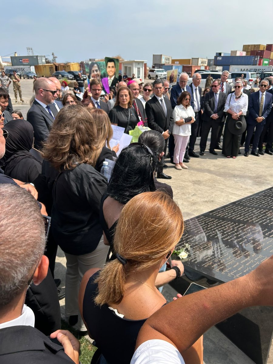 NorwayinLeb_Syr's tweet photo. Today, the Norwegian Embassy attended the 6th commemoration of the Beirut blast - a solemn moment to remember the victims, honor the survivors, and stand with the families still seeking truth and justice.

Six years on, accountability remains essential. 1/2 https://t.co/Q9Hlk85iGy