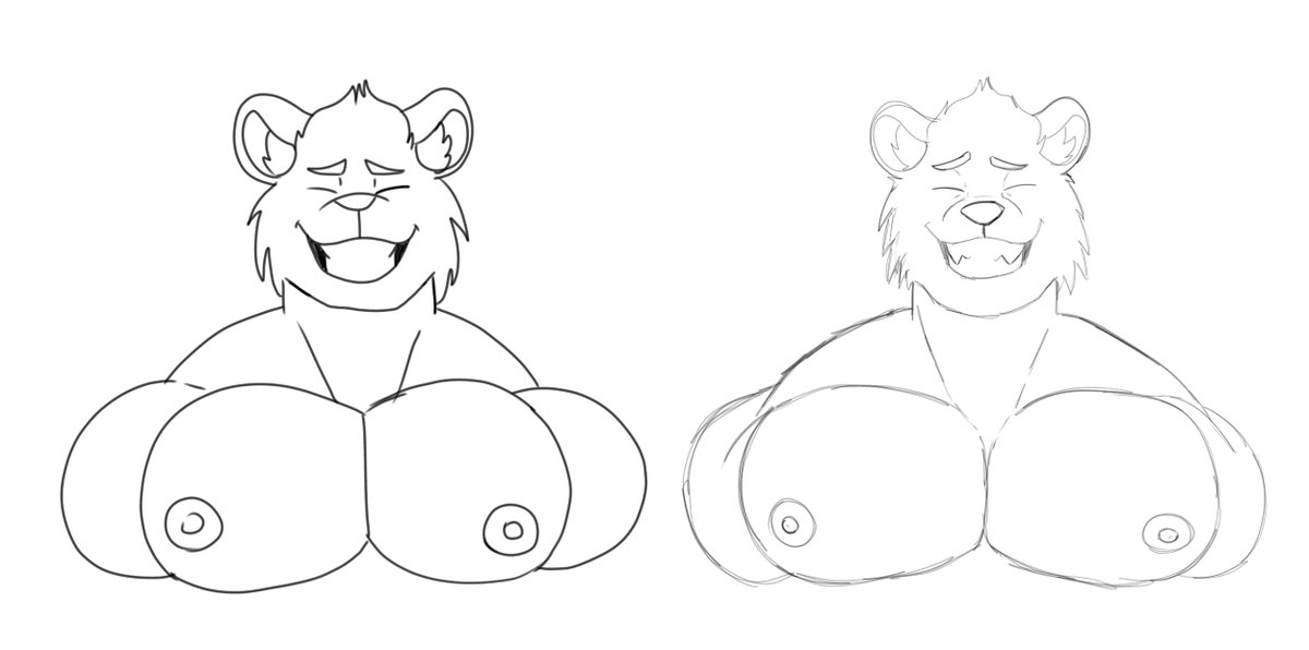 Sonyketarts's tweet photo. Difference between the two sketching styles 
#furryartㅤㅤㅤ #furryㅤㅤㅤ #furrydrawing https://t.co/pisFDN5LRf