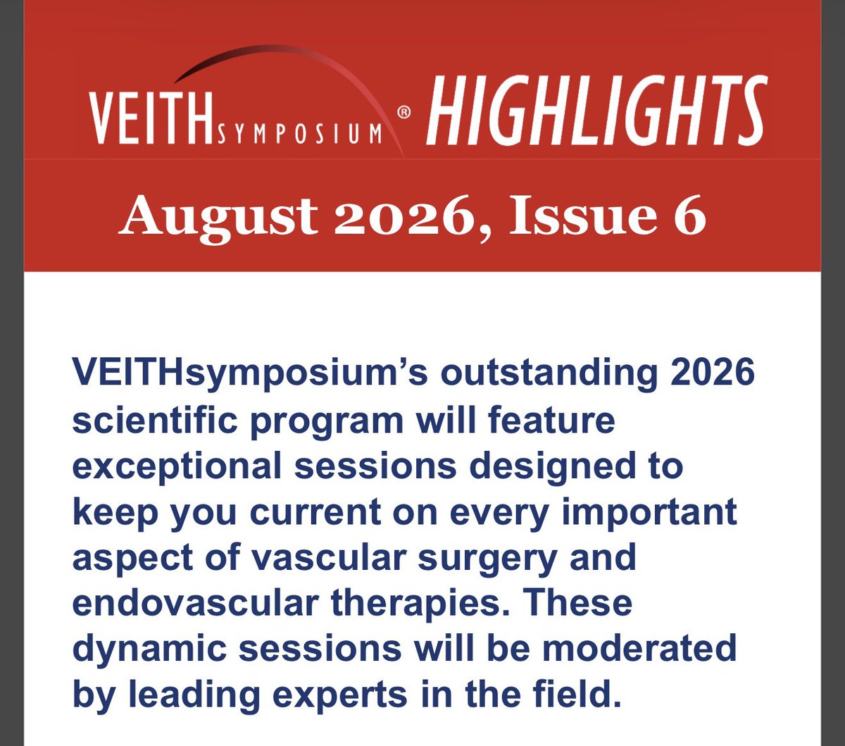 VEITHsymposium's tweet photo. Look who’s presenting at the 2026 #VEITHsymposium #VEITH26 Read at https://t.co/HoqQTo78xa https://t.co/bBEpUzcrwO