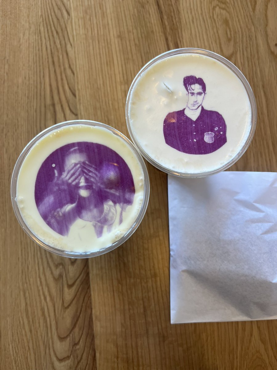 luvmauser's tweet photo. me and milk sayingditto got aritim lattes. But i fucked him up so he looks like a still life from the backrooms https://t.co/lJ8E0WaO0t