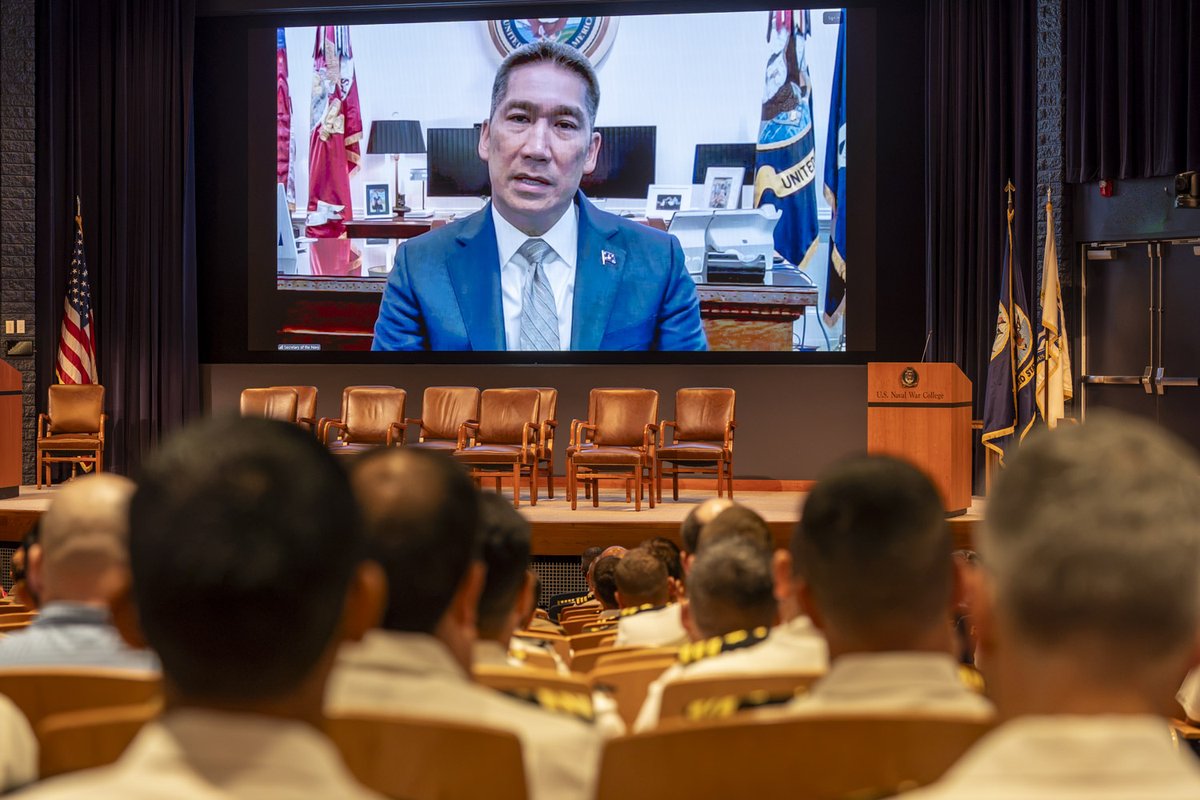NavalWarCollege's tweet photo. The Honorable Hung Cao, Acting Secretary of the Navy, addressed the 477 total students enrolled today during our 2026-27 academic year launch, Convocation.

https://t.co/DzeI0FXLex https://t.co/7E8SRtiC87