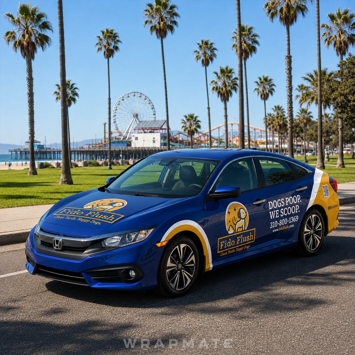 wrapmate's tweet photo. Fido Flush keeps LA yards clean so dog owners don't have to.
Clean yards. Happy dogs. A brand that's just as dependable.
Thanks to our Wrapmate Pro, CRE8TIVE SIGNS, for the clean install.
#Wrapmate #SantaMonica #PooperScooper #VehicleGraphics #CarWrap https://t.co/EkSt2Rzb1f