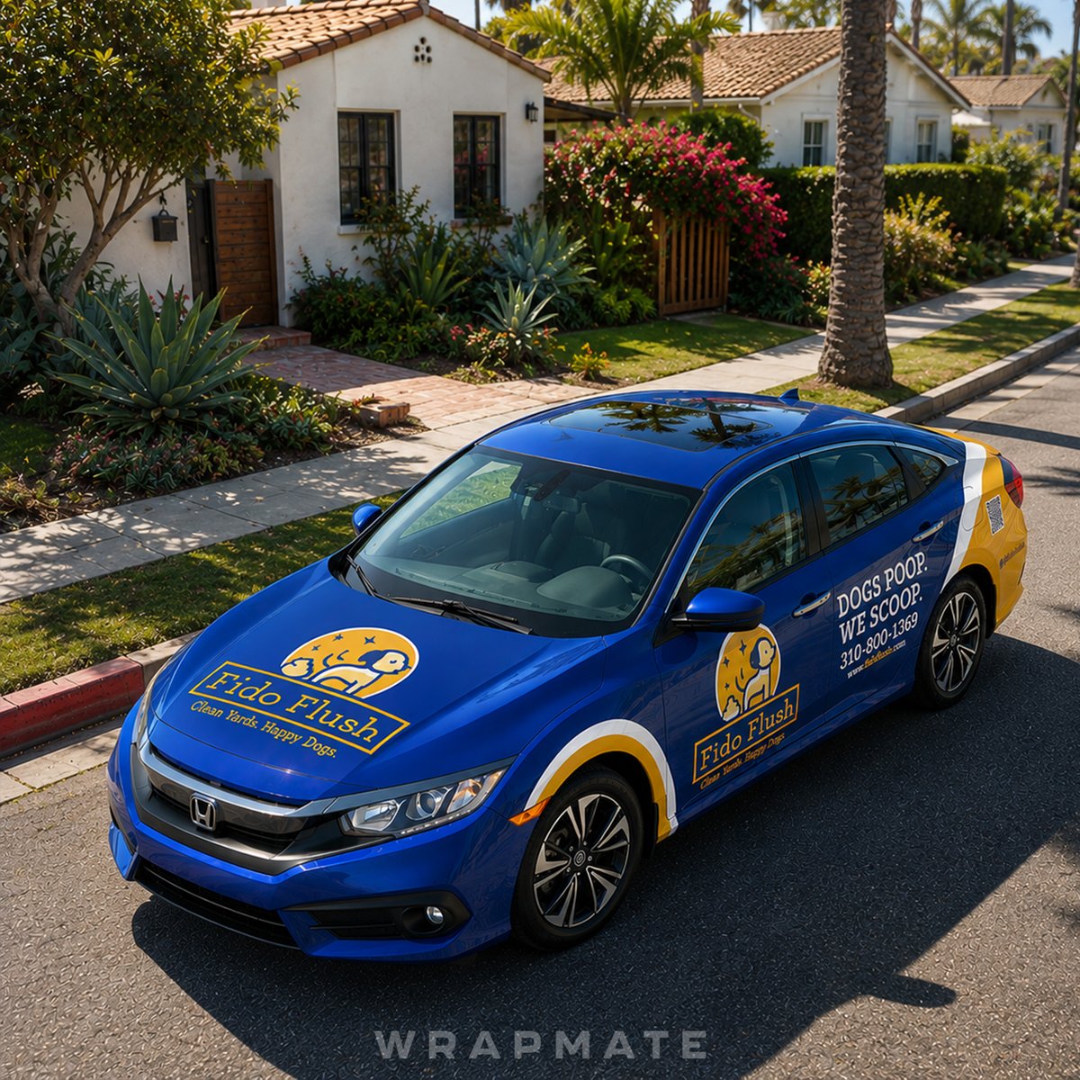 wrapmate's tweet photo. Fido Flush keeps LA yards clean so dog owners don't have to.
Clean yards. Happy dogs. A brand that's just as dependable.
Thanks to our Wrapmate Pro, CRE8TIVE SIGNS, for the clean install.
#Wrapmate #SantaMonica #PooperScooper #VehicleGraphics #CarWrap https://t.co/EkSt2Rzb1f