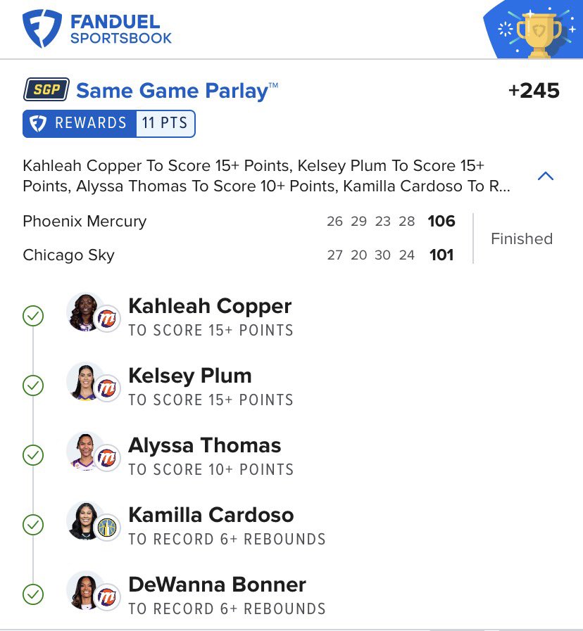 SmokeSeshBets's tweet photo. #FanDuel 
#WNBA 

✅✅✅ https://t.co/alpb7kENdF