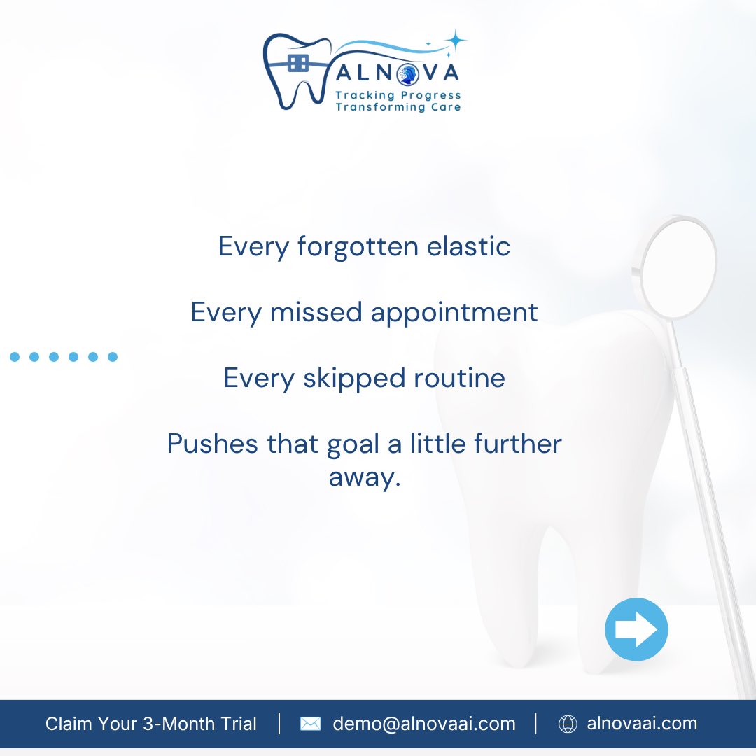 AlnovaDental's tweet photo. The clinics that deliver the best patient experiences keep patients connected between every appointment.
That's the difference Alnova AI is building.
To learn more, send a DM to book a demo
#AlnovaAI #DentalPractice #Orthodontics #PatientEngagement https://t.co/GLcveQ0Zpk