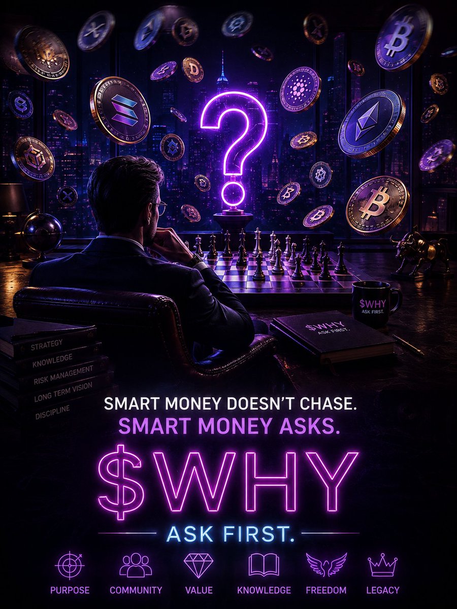 WhyCoinAF's tweet photo. Most people ask:
"How high can it pump?"
We ask:
"Why should it exist?"
That's the difference.
Hype creates candles. Purpose creates communities. Communities create legends.
Before you buy anything...
ASK FIRST.
$WHY #solana #pumpfun #meme #askfirst https://t.co/hSRxoK1VsG