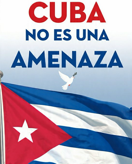 AnayansiRCamejo's tweet photo. #Cuba no es una amenaza. Nunca ha actuado para perjudicar al pueblo estadounidense ni afectar su seguridad nacional. La Revolución cubana ha sabido defenderse frente a sabotajes, actos terroristas y operaciones de espionaje y subversión  en décadas de hostilidad https://t.co/RB0lfvswho