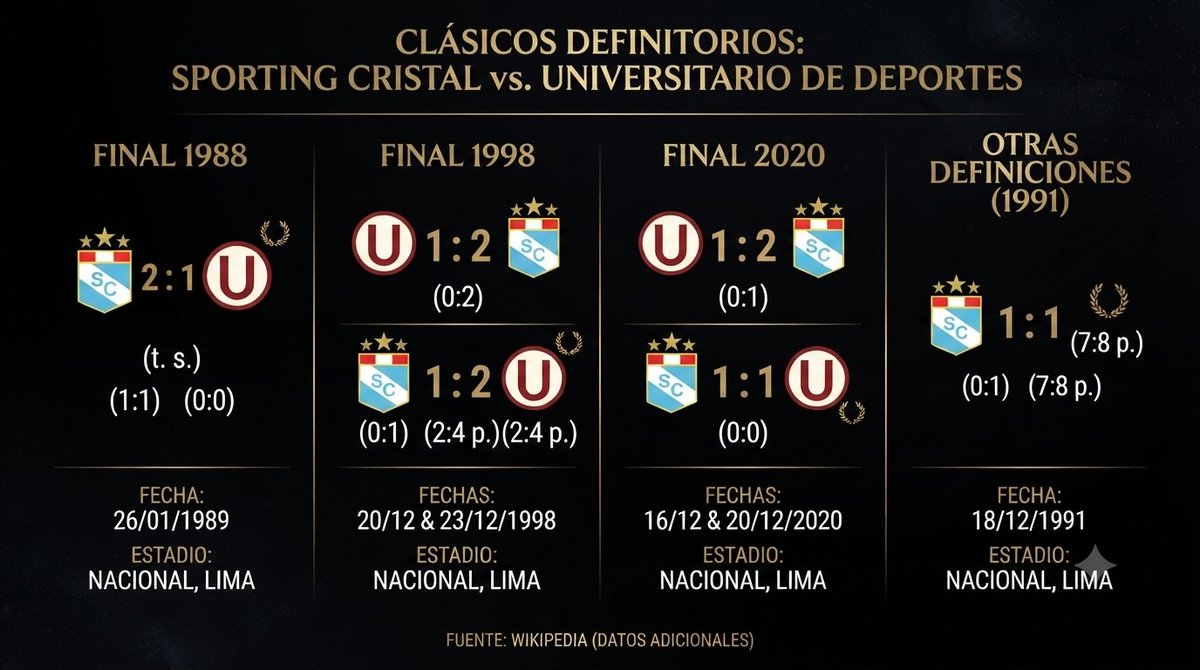 AxelGrand_88's tweet photo. En cuanto a los partidos definitorios Sporting Cristal lleva  3 FINALES A 1... siendo el que más finales le ha ganado al cuadro Crema. https://t.co/cq1hBKd0VM