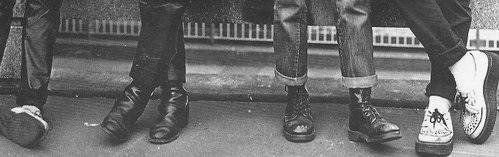 PunKandStuff's tweet photo. 'Always wear shoes that are good for running or fighting' - Joe Strummer https://t.co/cvvAPkAK4G