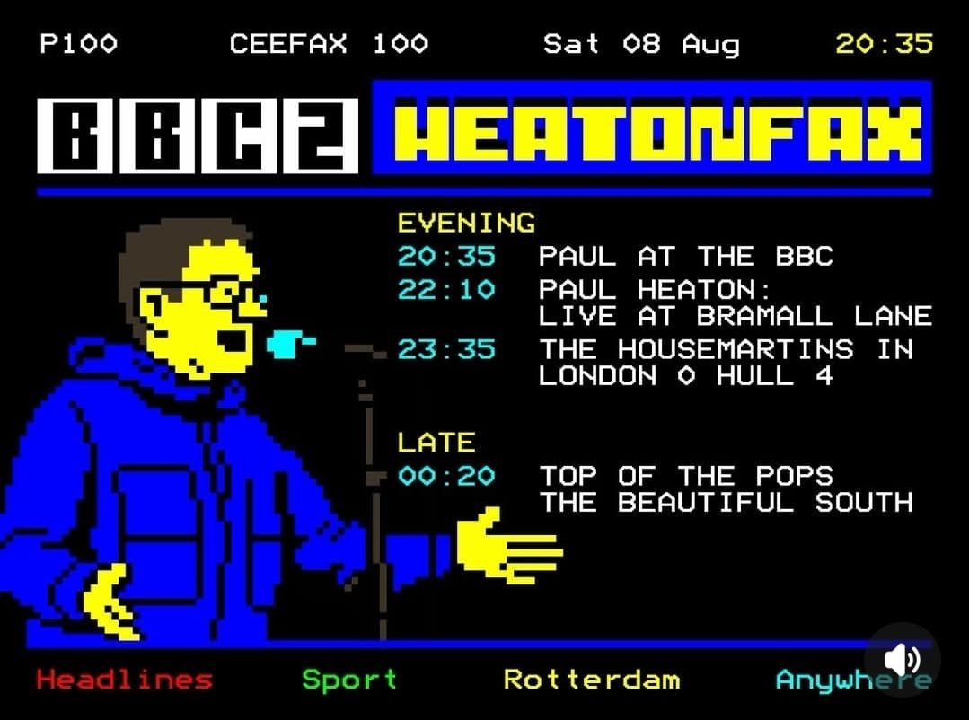 DeegallMckillen's tweet photo. @PaulHeatonSolo #SaturdayNight #BBC2 https://t.co/bxi9KyQJr9