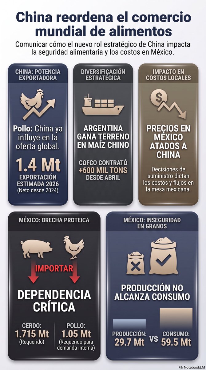 emsr06's tweet photo. El @USDA muestra que China está cambiando el comercio mundial de alimentos. En granos, Argentina gana protagonismo en el mercado chino de maíz, mientras el comercio global de trigo y maíz sigue ajustándose por cambios en producción, precios y demanda.
#EconomíaAgrícola #USDA https://t.co/daqRjAyB1E