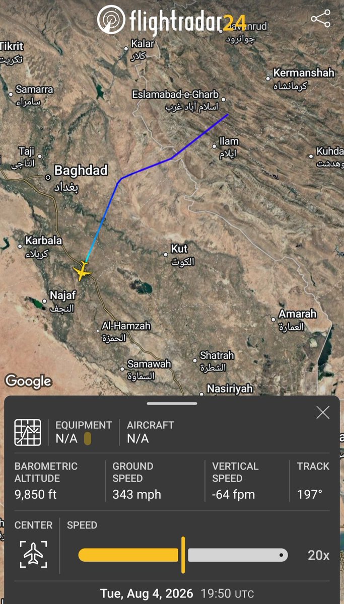 Borrowed7Time's tweet photo. Unknown aircraft using Jordanian reg. JY-HHB #742102 continuing its daily flights to Najaf, Iraq from Iran.

A trusted source has ID'd this as an Iran IRGC IL-76 reg. 15-2286. 
@sipjack1776 @Didyman @Dinlas3 @LadyAstroJet https://t.co/RSohqccqj7