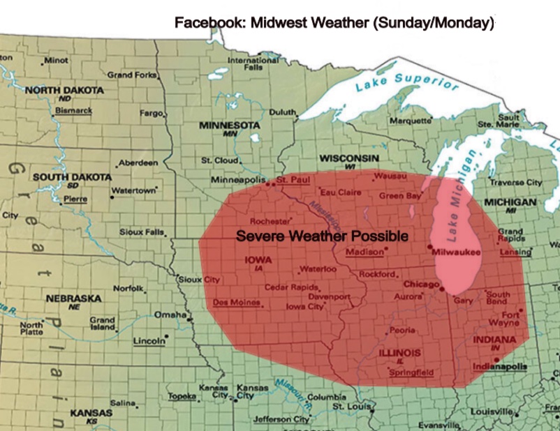 MidwestWeathe_r's tweet photo. We are several days out, but model guidance continues to come into an agreement on favorable dynamics to be in place for severe weather this weekend and into next week. Sufficient deep-layer/low-level shear from fast-moving shortwaves will likely be in place. On the thermodynamics side, rapid low-level moisture return is likely, which will increase instability, as well as temperatures rising above normal. Greatest corridor as of now appears to be in the red-shaded area, but some changes are possible as we get closer.

Subscribe to our YouTube channel for in-depth discussions: https://t.co/001xexSt8n