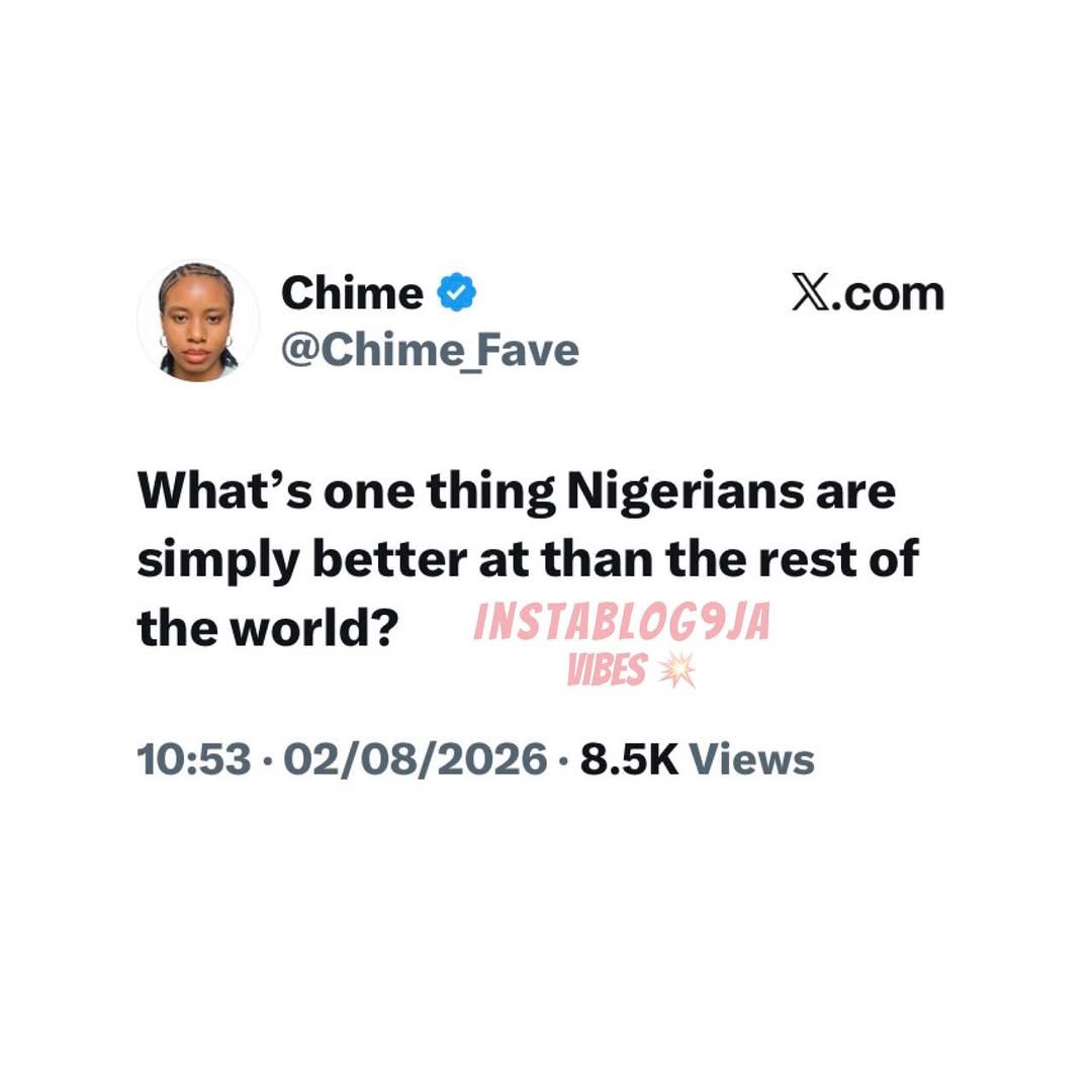 instablog9ja's tweet photo. Be honest, what do Nigerians do better than the rest of the world? 🇳🇬🔥 https://t.co/U5im49k2CX