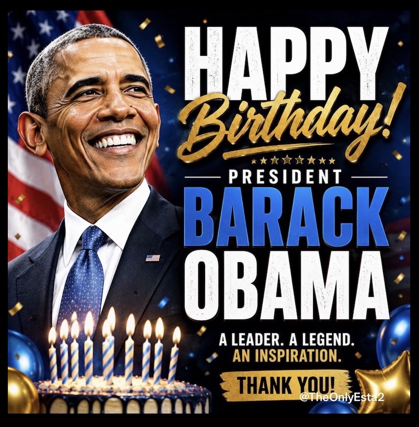 kangaroos991's tweet photo. DROP a 💙 (or two) for @BarackObama
to help him celebrate his #Birthday on
August 4th! 💙💙🎂🇦🇺🐨

Also, please 'consider' #support for the
@ObamaFoundation whose #Mission is to, "Inspire, empower &amp; connect ￼people to 'change' their world!" 🌏

👇Cr: @TheOnlyEsta2 #VoteBlue 💙💙 https://t.co/PF2H5sq1l8