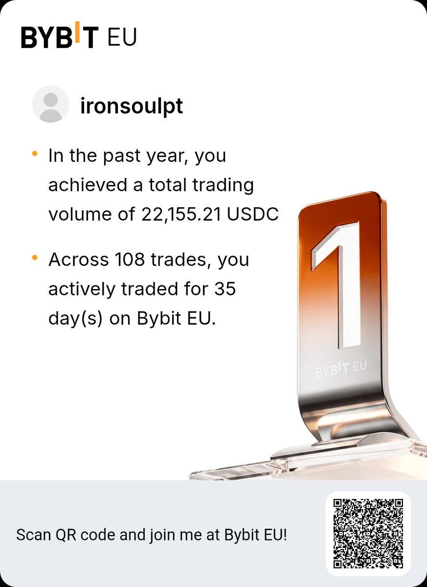 ironsoulpt's tweet photo. Use my referral code to get started and claim your €25 in BTC reward as a qualified referee! #BybitEUAnniversary https://t.co/HNEixnsWXR
@BybitEU #BybitEUAnniversary https://t.co/bz7UkY2Lfa