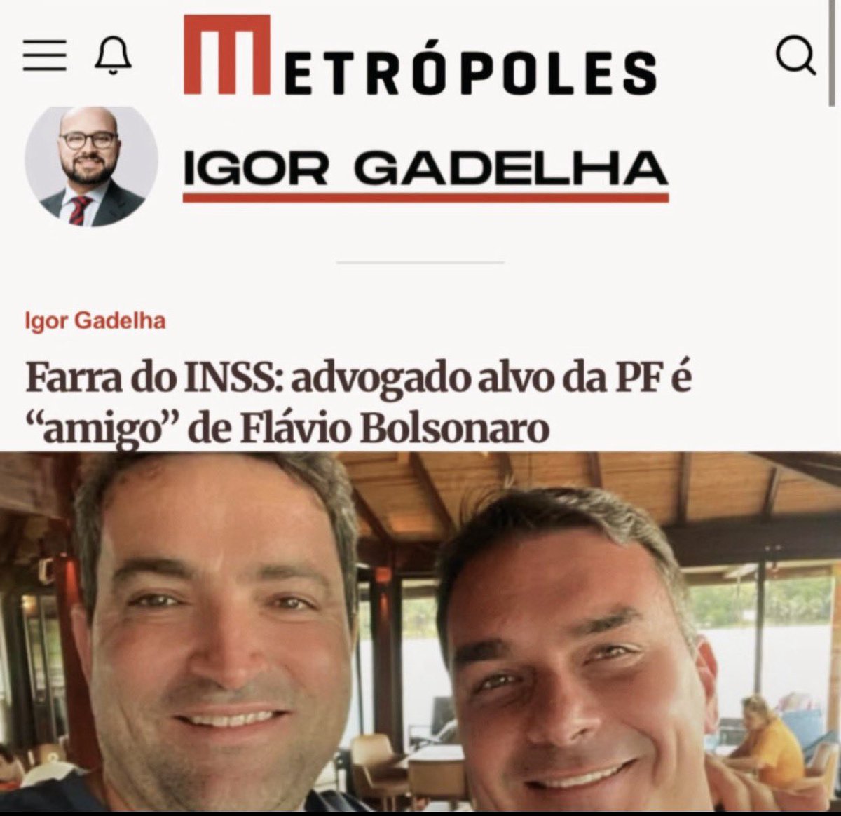 Henriy123's tweet photo. Amigo do senador Flávio Bolsonaro, advogado Willer Tomaz,foi alvo da nova fase da Operação da PF,que apura a chamada FARRA DO INSS.O próprio Flávio se referiu publicamente ao advogado como “meu amigo” nas sessões da extinta CPI da Covid,em 2021, conforme informou o Metrópoles. https://t.co/bDlcl4tCAv