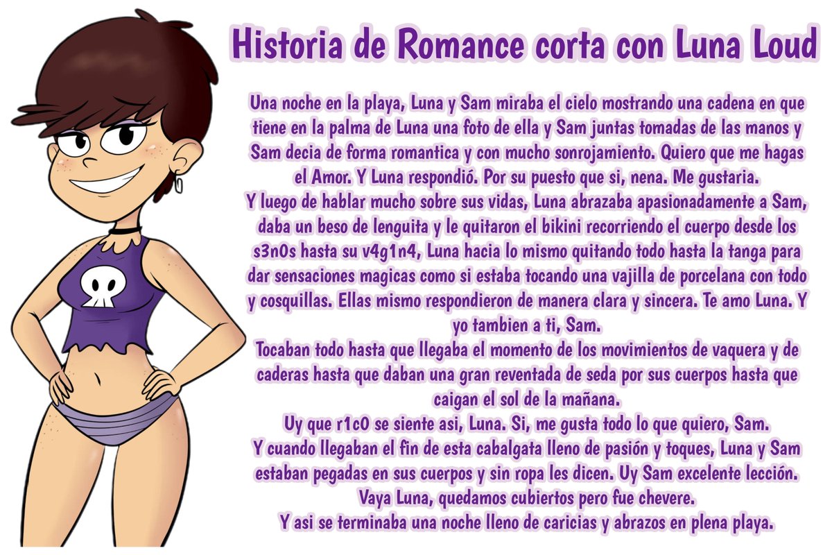 JuanGui75565273's tweet photo. Segunda historia de romance corta y ahora protagonizada por Luna Loud.
#TheLoudHouse #LunaLoud #SamSharp https://t.co/wP7Kt4Qdiw