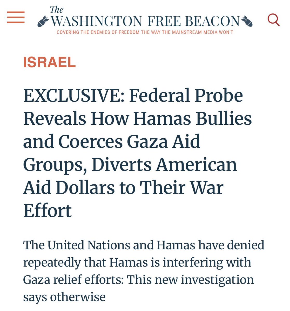 EYakoby's tweet photo. BREAKING: In a surprise to no one, a federal probe has just proved that Hamas has been and still is actively diverting aid to help its war efforts.

This proves there was never any attempt to starve Gaza other than by Hamas. https://t.co/adakCIUorZ