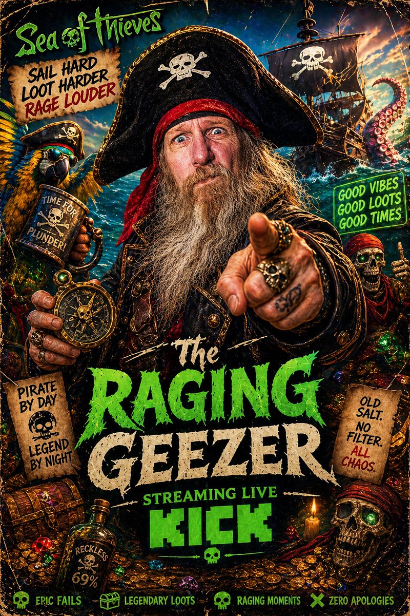 RagingGeezer's tweet photo. Cap'n Geezer is HIGH on the seas!! KICK PARTNER!! #OPZERO #PICKKICK #ChillVibes #vetsfirst #safeplace @kick @KickCommunity @KickRetweetz
@Kickpromoting
https://t.co/xdiLlWUoej
Come hang out with good vibes and an awesome community. https://t.co/Q1r45HMS0P