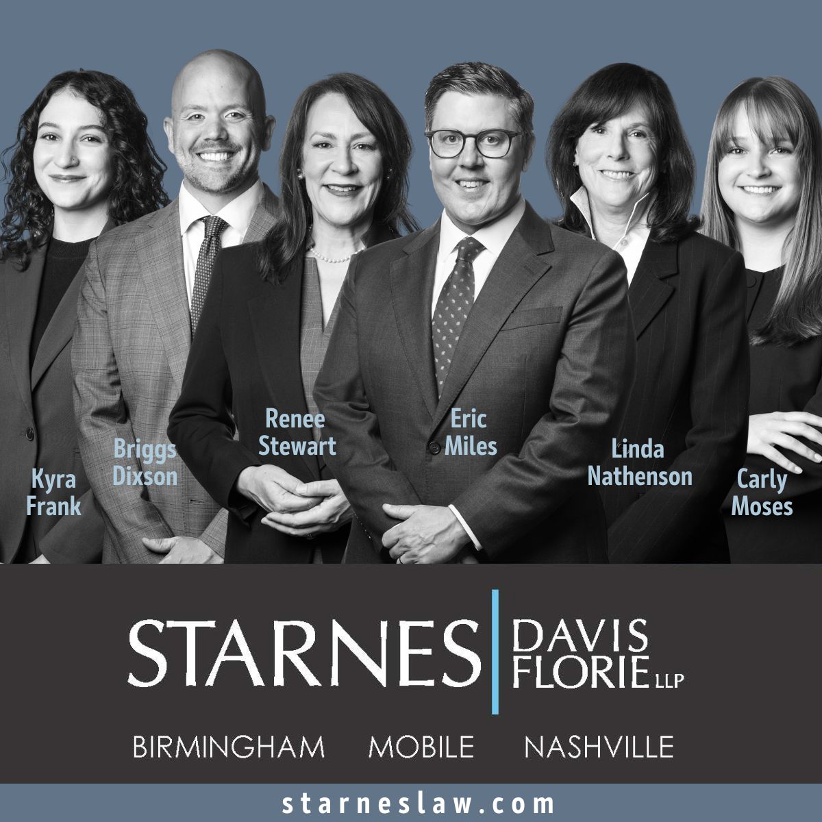 LlpStarnes's tweet photo. Proud to announce the addition of 6 talented lawyers to our Tennessee office in Franklin. Welcome Partners Eric Miles, Renee Stewart, Briggs Dixson &amp; Linda Nathenson, and Associates Carly Moses &amp; Kyra Frank. Our Tennessee team now stands at 11 lawyers strong. https://t.co/JRRlBid72d