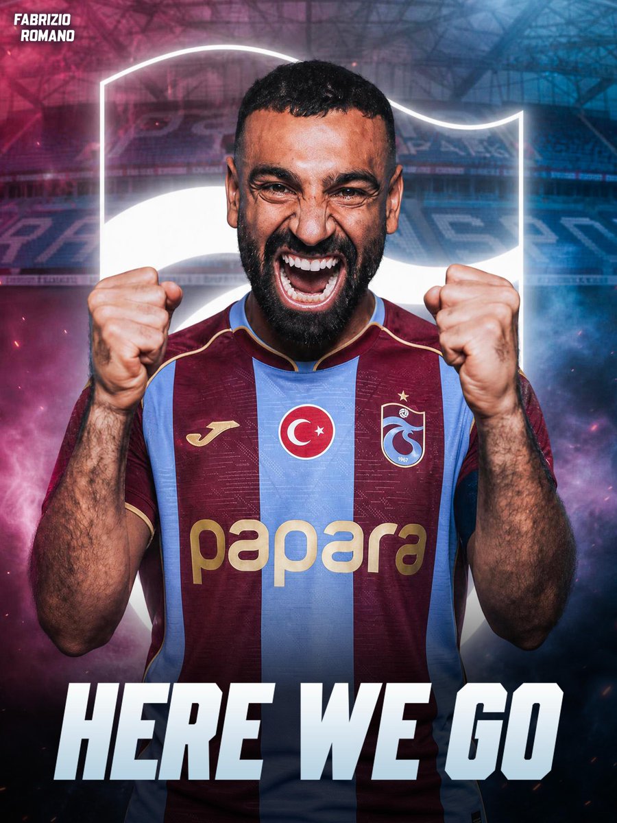 FabrizioRomano's tweet photo. 🚨💣 BREAKING: Mo Salah to Trabzonspor, here we go! Club confirms agreement in place for the Egyptian striker.

Salah joins on two year deal as free agent after leaving Liverpool. https://t.co/JhILAobRvE