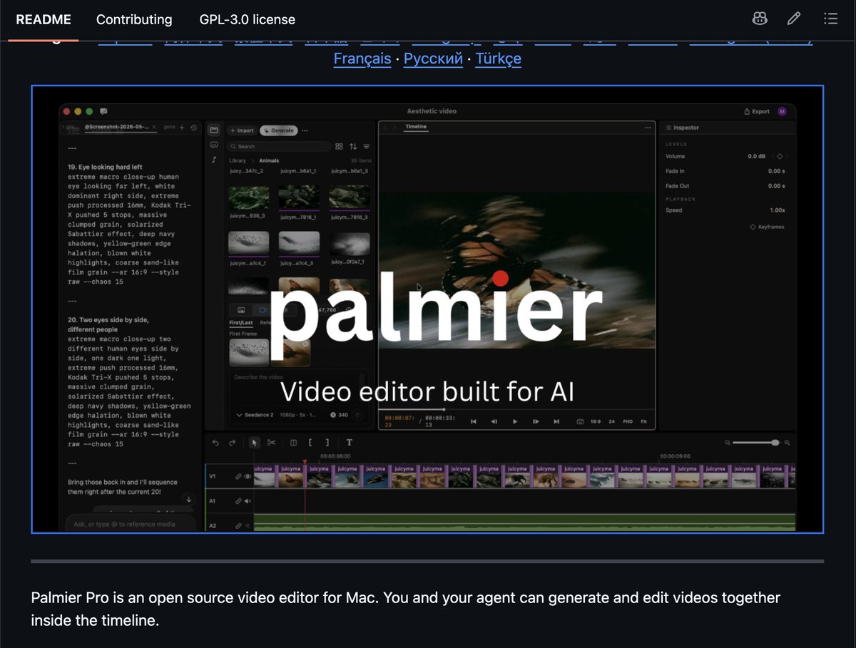 exploraX_'s tweet photo. 10 GITHUB REPOS THAT WILL SAVE YOU THOUSANDS IN SAAS SUBSCRIPTIONS.

all completely free and open-source. every one of them replaces a tool people are paying monthly for right now.

bookmark this for later.

1️⃣ palmier pro (palmier-io/palmier-pro) ⭐ 13k

swift-native mac video editor built around AI. generate footage with seedance, kling, or nano banana pro directly inside the timeline, and connect claude code / codex / cursor over MCP so your agent edits alongside you.

replaces: premiere pro ($22.99/mo), descript ($24-50/mo), capcut pro.

2️⃣ strix (usestrix/strix) ⭐ 48k

autonomous AI hackers that actually run your app, find the vulnerabilities, and hand you a validated fix. plugs into github actions so every PR gets scanned before merge.

replaces: burp suite pro (~$475/yr) and pentest-as-a-service retainers that start in the five figures.

3️⃣ PaddleOCR (PaddlePaddle/PaddleOCR) ⭐ 87k

turns any PDF or image into clean markdown/JSON. PaddleOCR-VL is a 0.9B model hitting 96.3% on OmniDocBench, handles tables, formulas, seals, handwriting, 100+ languages.

replaces: mathpix, ABBYY, adobe acrobat pro OCR, AWS textract and azure document intelligence per-page billing. unlimited pages, runs on your own CPU.

4️⃣ Scrapegraph-ai (ScrapeGraphAI/Scrapegraph-ai) ⭐ 29k

you describe the data you want in plain english, it builds the scraping pipeline with LLM + graph logic. works on live sites and local HTML/XML/JSON/markdown.

replaces: apify, octoparse, https://t.co/RWgVsVJNdy, firecrawl credits. no per-request pricing.

5️⃣ OmniVoice Studio (debpalash/OmniVoice-Studio) ⭐ 9.5k

zero-shot voice cloning, real-time dictation, full video dubbing, audiobook generation. 646 languages, no accounts, no API keys, everything on your machine.

replaces: elevenlabs ($99-330/mo), descript overdub, rask. this is the biggest single line item most creators are paying.

6️⃣ LTX-2.3 (Lightricks/LTX-2) ⭐ 8.5k

first DiT audio-video foundation model, generates synchronized sound and video in one pass. open weights plus a LoRA trainer, so you can fine-tune it on your own footage.

replaces: sora, runway ($95/mo unlimited), kling credits. generate on your own GPU instead of buying render credits.

7️⃣ LongCat-Video (meituan-longcat/LongCat-Video) ⭐ 6.6k

13.6B model from meituan. text-to-video, image-to-video, and video-continuation in one architecture, so it produces minutes-long clips without color drift. the avatar 1.5 release does audio-driven talking heads with whisper-large lipsync.

replaces: heygen and synthesia ($29-89/mo per seat) for avatar video, plus long-form gen credits.

8️⃣ opencode (anomalyco/opencode) ⭐ 193k

the open source coding agent. terminal-native, works with claude, codex, gemini, GLM, kimi, or any local model you point it at.

replaces: cursor ($20/mo), github copilot ($10-39/mo), devin. bring your own key and the tool itself costs nothing.

9️⃣ OpenPencil (open-pencil/open-pencil) ⭐ 7.5k

AI-native design editor that reads and writes native .fig files, so you can leave figma without leaving your work behind. 90+ AI tools for building nodes, plus a headless CLI and MCP server for agents.

replaces: figma ($16-55 per editor per month). that is per seat, every month, forever.

🔟 OpenReply (diwenne/openreply) ⭐ 890

someone comments a keyword on your reel, they get a DM with your link a second later. tracked links, click stats, follow gating, all through meta's official private replies API.

replaces: manychat. same core feature, self-hosted, no seat limits and no plan caps.

add it up. that is one coding agent, one pentester, one OCR engine, one scraper, one voice studio, two video models, one editor, one design tool and one DM automation, for $0 in subscriptions.

save this list before you renew anything.

Follow me and turn on 🔔 post notifications so you never miss the next one.