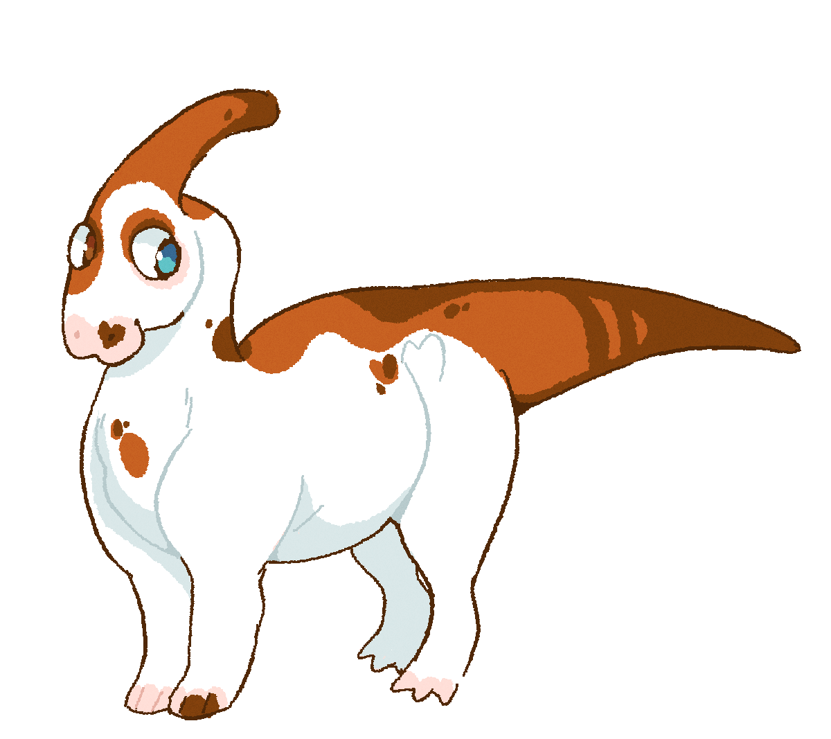 PokeyPon's tweet photo. Parasaurs are basically just dino horsies... https://t.co/974xXhKUNR