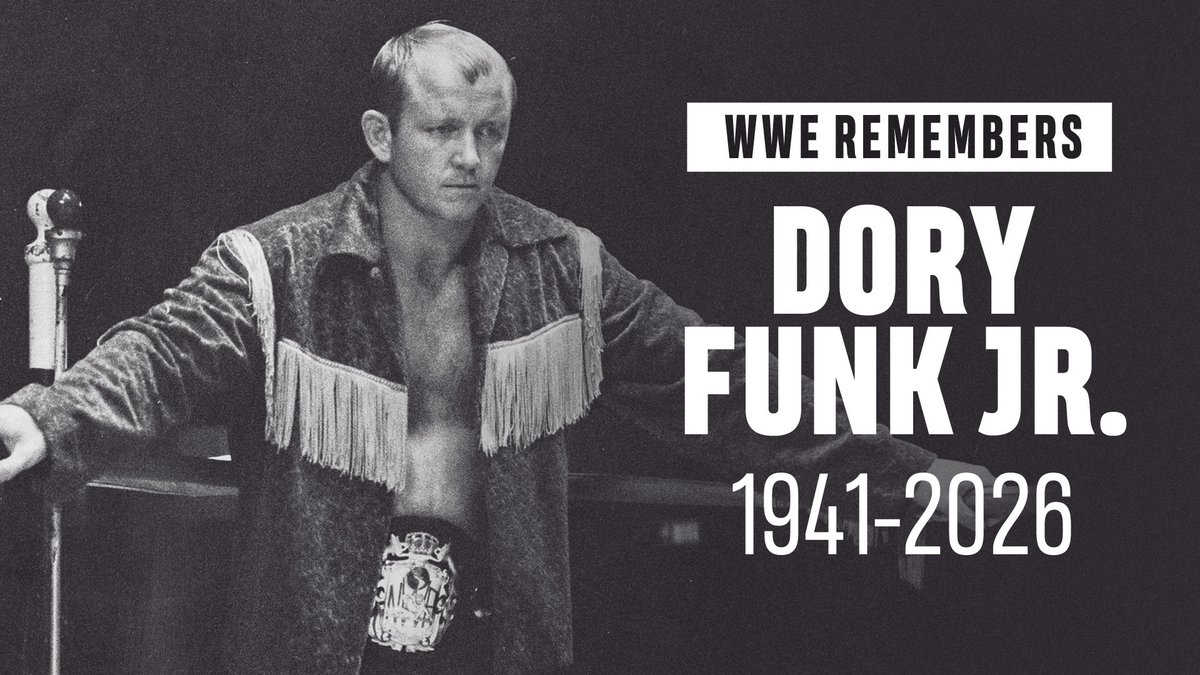 WWE's tweet photo. WWE is saddened to learn that Dory Funk Jr., a WWE Hall of Famer and influential wrestling trainer, has passed away.

https://t.co/blBWolhKMf https://t.co/lK9DCwwnFi