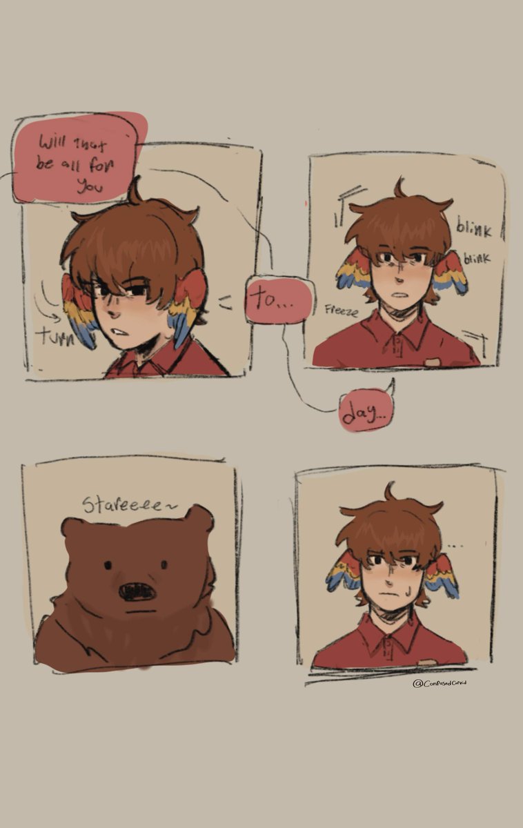 confused_corvid's tweet photo. Yes this is a reference to that red riding hood skit
#grianfanart #grian #hermitcraft https://t.co/ApsAKAhfSn