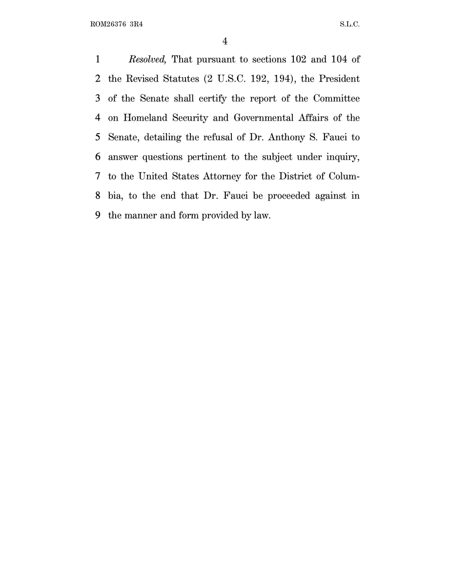 SenRandPaul's tweet photo. 🚨DROPPED: My contempt resolution for Anthony Fauci https://t.co/JKiYEbwgtX