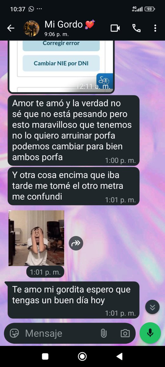 cuello_mai's tweet photo. Nunca en mi vida sentí tanto amor. Tanto amor sano. En verdad este hombre no está tranquilo si hay algo que no va bien, el intenta arreglarlo todo, todo el tiempo. Y que más muestra de amor que eso? Me siento demasiado amada. Y también lo amo muchísimo. https://t.co/ocEDGv2tON