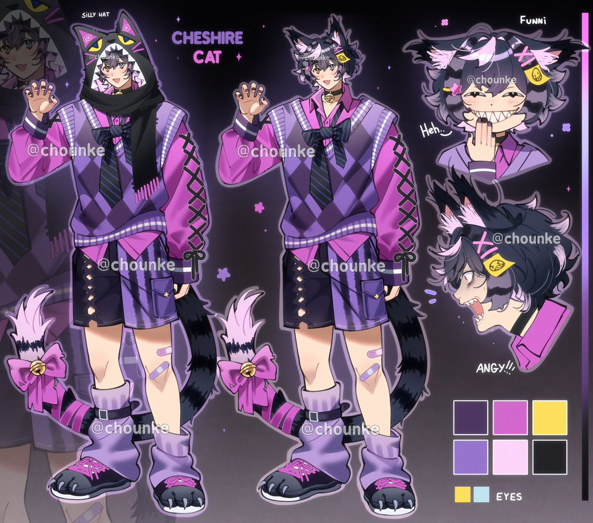 chouNke's tweet photo. sometimes i like to draw ref sheets for my designs🤍 https://t.co/n7qZYZB2DC