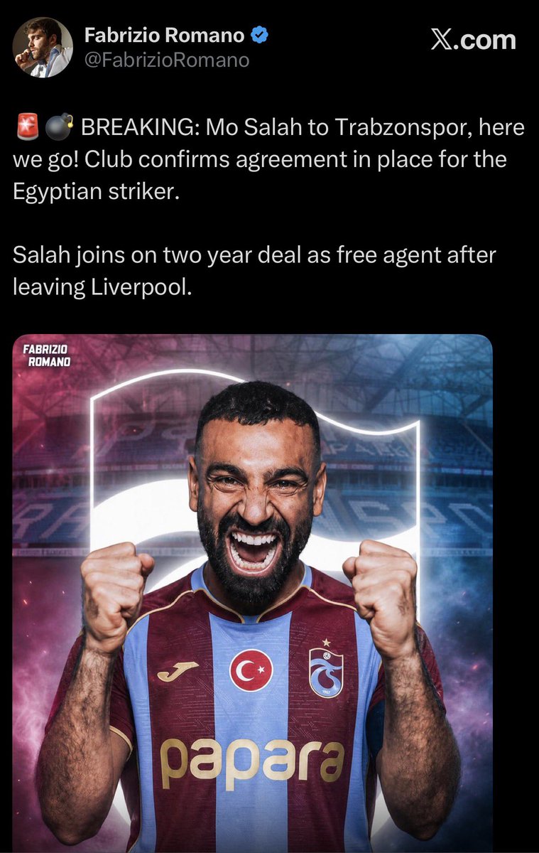 Rory_Talks_Ball's tweet photo. Fabrizio Ronaldo beating Fabrizio Romano by 7 hours on the Salah deal

There parody accounts are getting too good had to check the Romano one 3 times having seen the other one earlier 🤣 https://t.co/xyyQB0S9if