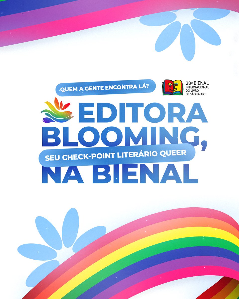 EditoraBlooming's tweet photo. 📢Temos um encontro marcado em Setembro, na @bienaldolivrosp e já queremos saber, quem encontramos lá?

🥳A Blooming vai fazer aniversário de 1 ano, no mês da bienal! Um ano desde a criação oficial, muito antes de vocês saberem que nós estávamos para nascer. Foram muitas noites de trabalho e muitos obstáculos, mas seguimos firmes no nosso propósito de levar a literatura queer para o Brasil.

Se você acompanha a Blooming desde o começo, essa conquista também é sua. E, se ainda não faz parte da nossa história, essa é a oportunidade perfeita para embarcar nela!💗

Marca quem vai dar esse check-in com você e já salva este post para não esquecer onde nos encontrar!

Vem florescer com a gente!🌱