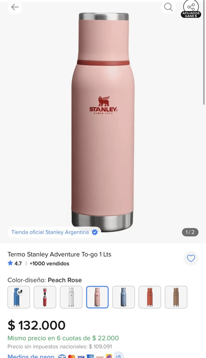 vmenditto's tweet photo. 🧉 Urgente nuevo nuevísimo se agota yaaaa

Metele cupones que hoy hay a montones y ahorra hasta $15.500

🎟️ DOBLESI
🎟️ DOBLENDN
💳 6 sin interés 

Apura porque salió recién y se agota en breve 🩷

https://t.co/LXDteSZkC6

👉🏼Acá de paso dejo mi lista de Stanley oficial 
https://t.co/QFWiyKbeg2