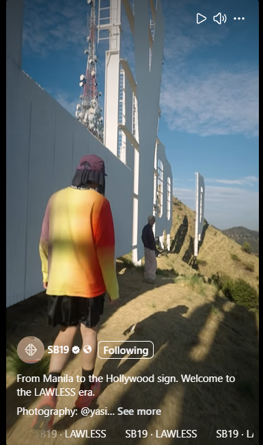 pinkyasumi's tweet photo. Wow! Hiking to the letters of the Hollywood sign is highly restricted unless you have special permission

SB19 IS LAWLESS
@SB19Official #SB19 https://t.co/NtVfrdOad9