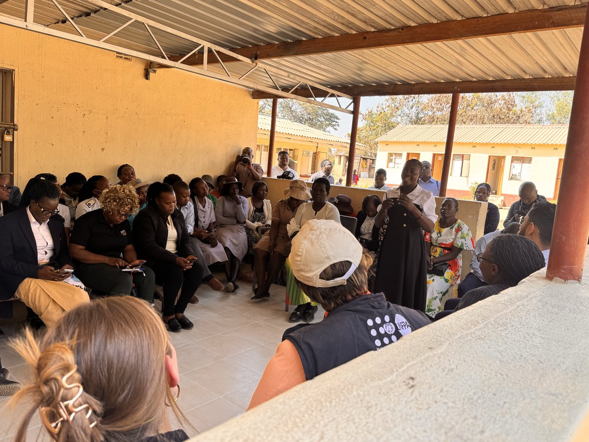 UNFPA_Zimbabwe's tweet photo. 🇳🇱🇿🇼Our joint field mission with @NLinZimbabwe Acting Ambassador HE IIyaas Sherally proved that strong partnerships drive lasting community transformation in Zimbabwe under the @UNFPA_SYP program. 

Engaging with a traditional leader championing the 'Not In My Village Campaign' underscored the vital role chiefs play in ending child marriage, preventing adolescent pregnancies, and safeguarding girls' rights.

During the visit to the Youth-Friendly Health Facility, the mission observed how adolescents access SRH services in a safe, non-judgmental space. Additionally, the mission reviewed the expansion of the Self-Care Model, which empowers young people by increasing access to HIV services, essential healthcare, and lifesaving gender-based violence services and information.

Our investments in community leadership and youth-centred services empower young people to thrive in healthier, more resilient communities.

Together with the Embassy of the Kingdom of the Netherlands we are delivering health, dignity, and opportunity for all.

#NotInMyVillage #YouthFriendlyServices #SelfCare #SRHR #EndGBV #Partnerships #LeaveNoOneBehind