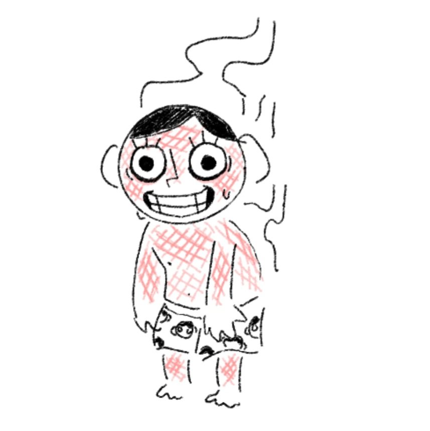 V3LFANGZ's tweet photo. I feel like in addition to low heat tolerance, Goku-Sotsu-Kun probably gets sunburnt really easily. I imagine he doesn't even tan at all and just gets burnt to a crisp... https://t.co/jAp74VIl0A