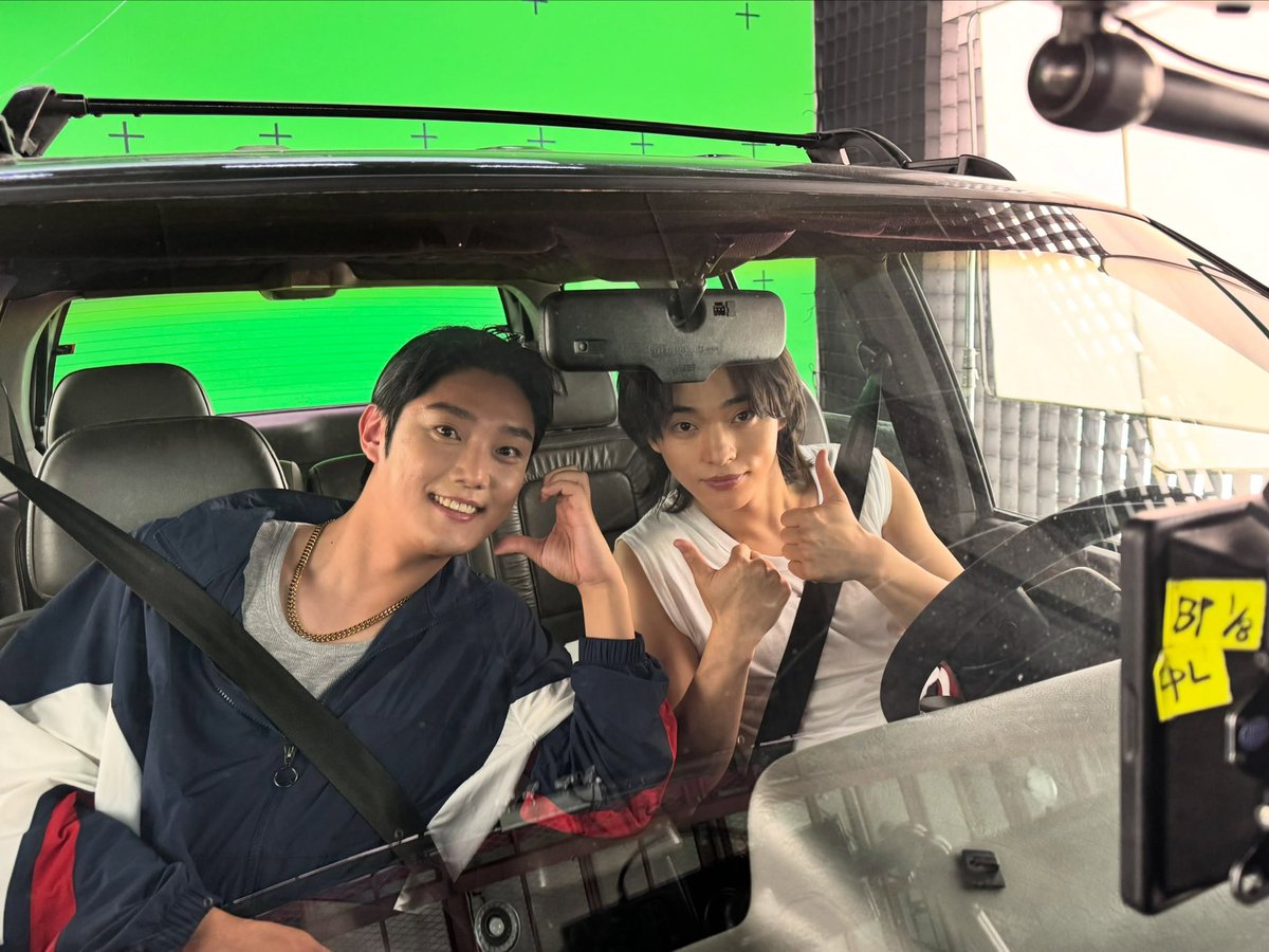 okjinokarchives's tweet photo. 260804 IG Post | #OKJINWOOK #옥진욱 

📸 yootaejoo

**behind photos from subway korea commercial, Jinwook 1st ever commercial 🤧 with Lead Actor Kim Muyeol and his partner in crime 🤪 Yoo Tae Joon🥹so proud of him 🤧❤️ https://t.co/I9rGfao4jm