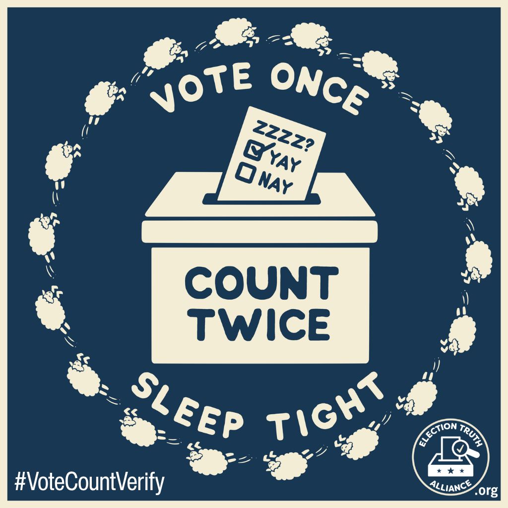 ETA_Org's tweet photo. Are you sleeping on U.S. election security? π΄ Today's a great day to take action: https://t.co/TyIcooyoad
#VoteCountVerify #VoteOnceCountTwice #ItsUpToUs #VerifyTheVote #TruthMatters #ElectionDay https://t.co/x86OnWqdzP