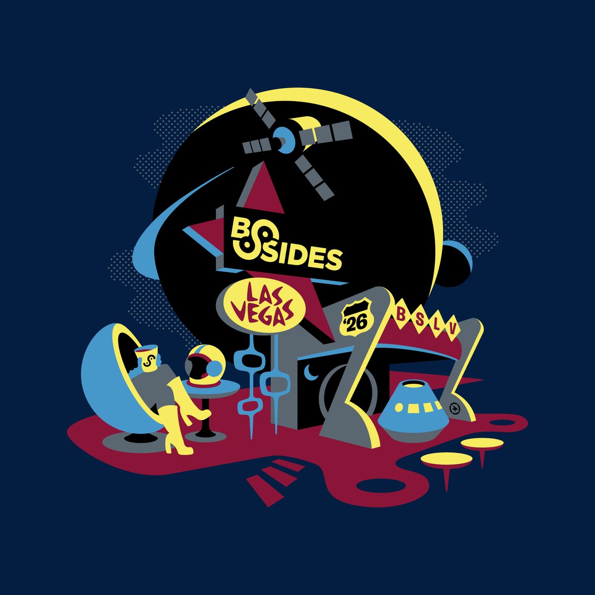 BSidesLV's tweet photo. 🚀⭐️ Day Two transmission: the @BSidesLV SpeakerOps launch bay reopens at 0700. Swing by Mission Control, check in, and prepare for another day instructing all space explorers! https://t.co/l8aGXfTWDP