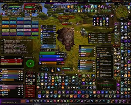 sawyerou_'s tweet photo. "upload a pic of your UI in combat" dumbest question ever on a guild app https://t.co/nTFVjpFNoc
