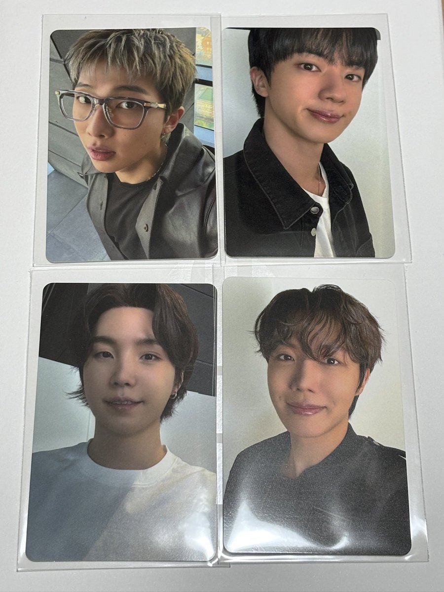 motchi_TK's tweet photo. BTS ARIRANG アリラン 
JPFC weverse アルバム 特典トレカ 交換

【譲】RM,JIN,SUGA,J-HOPE

【求】 同種JUNGKOOK>異種グク>JIMIN,V

郵送にて交換希望
まとめて優先
JINくんはグクとの交換のみ
お気軽にリプよろしくお願いします☺︎

#BTS交換 https://t.co/r77W4oBI9R